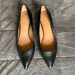 Corso Como 100% Leather Black Pointed Pumps